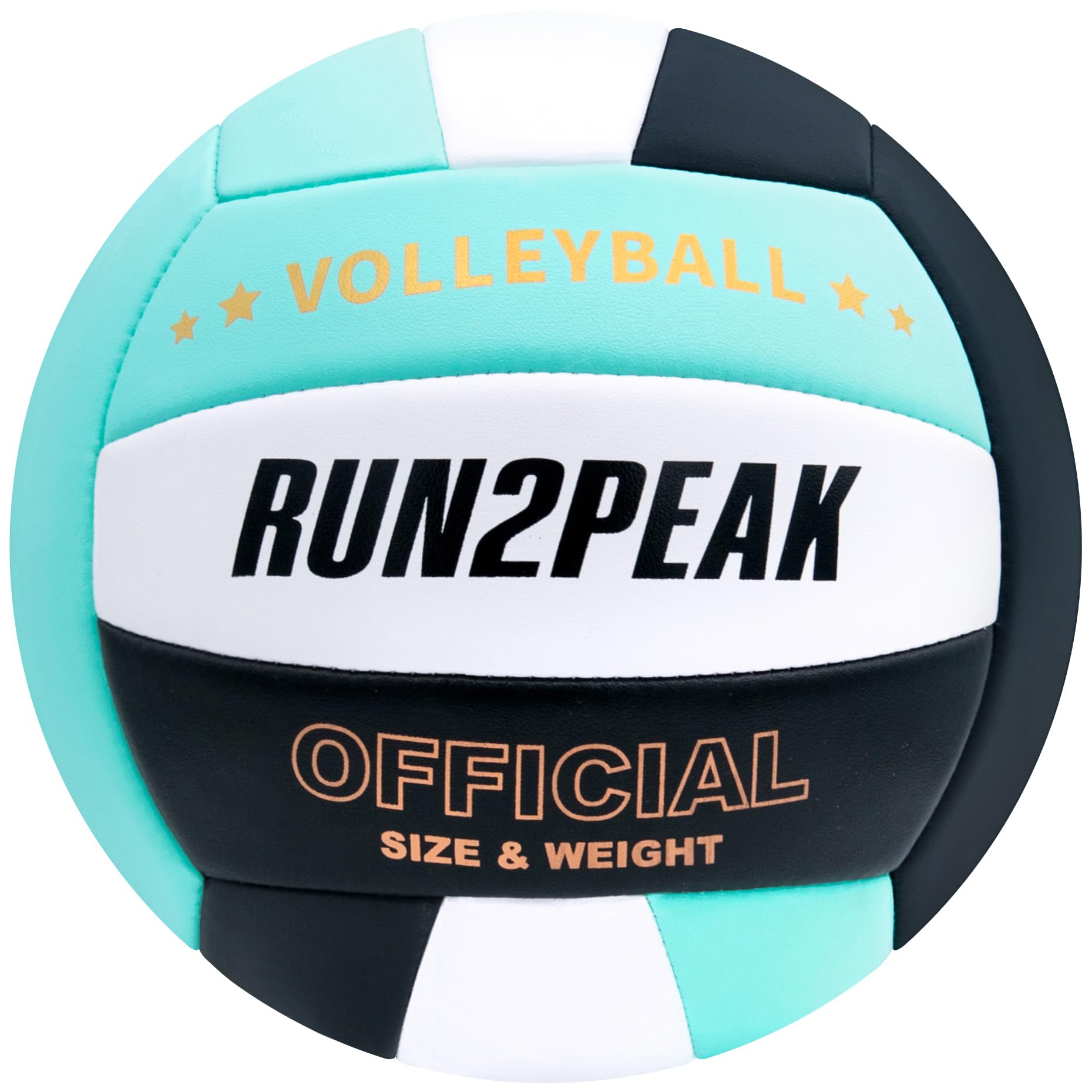 RUN2PEAK Soft Volleyball Ball Official Size 5 Volleyballs for Indoor Outdoor Beach Pool Game Play for Youth Teen Team Beginners 
