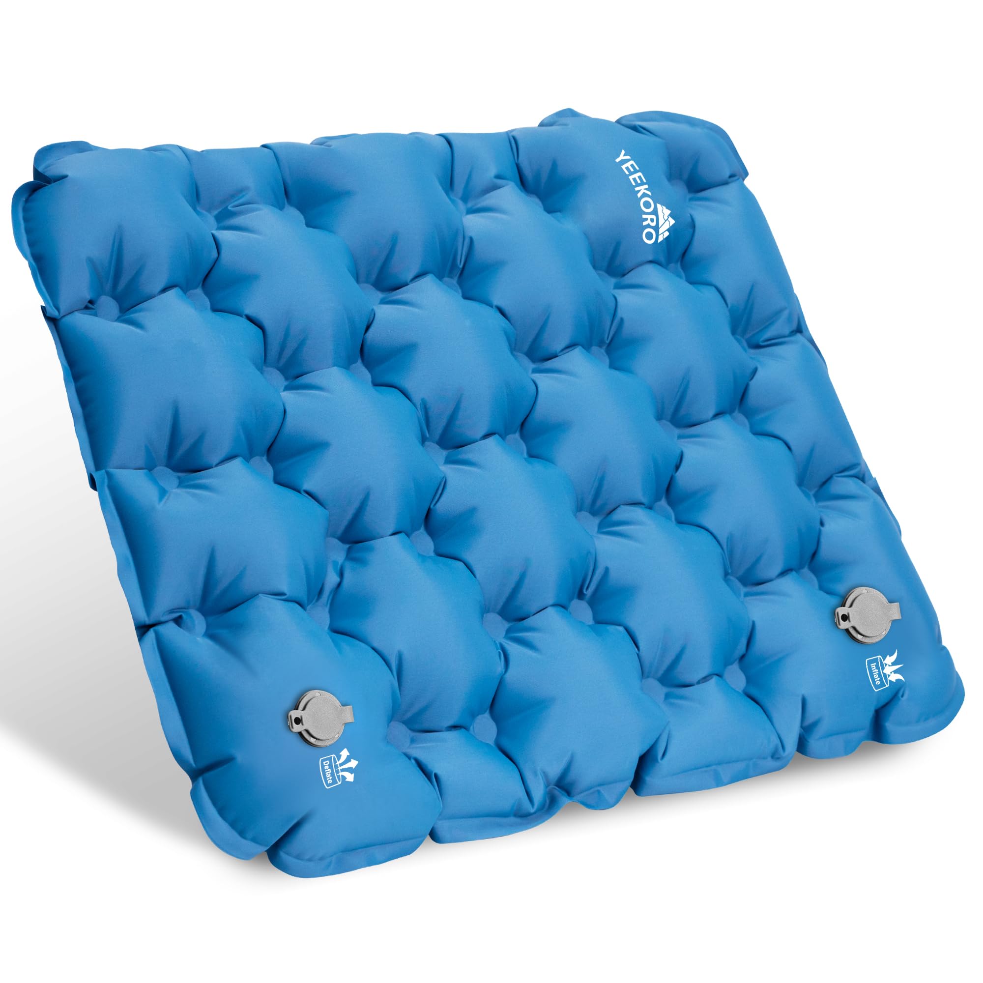 Yeekoro Inflatable Seat Cushion, Lightweight Camping Air Sitting Pad With Repair Cloths, Waterproof Stadium Seat Pad, Portable S
