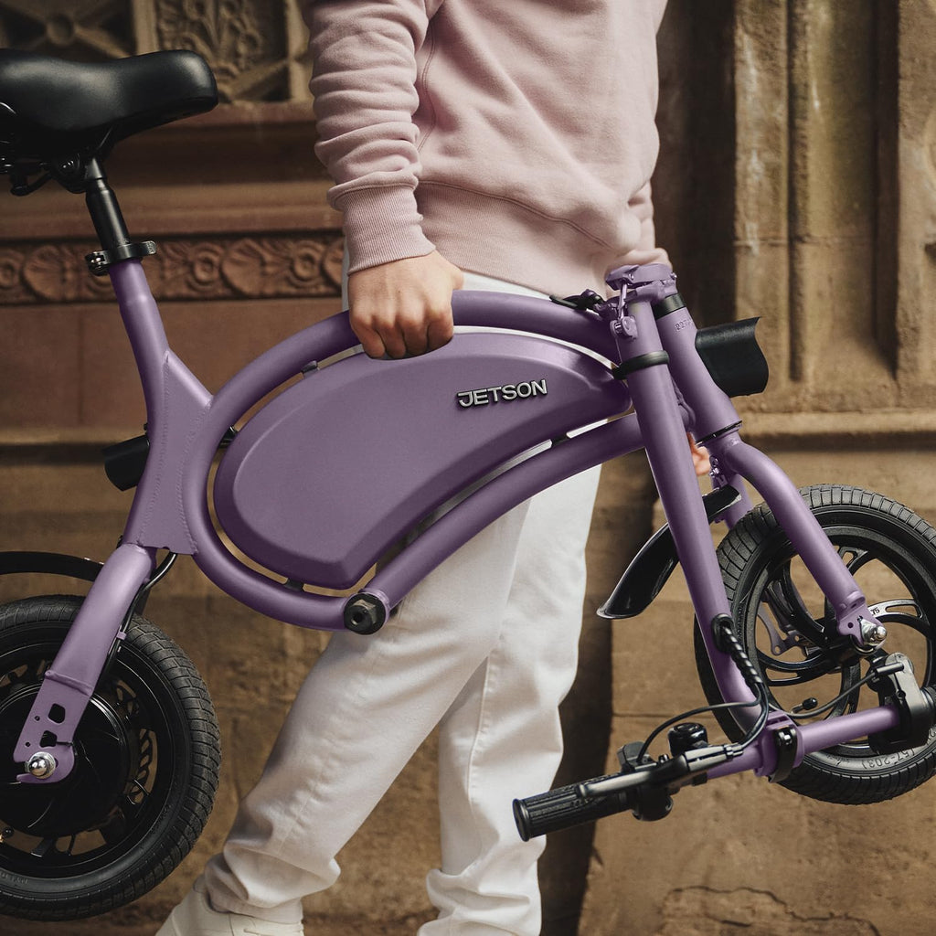 Jetson Bolt Electric Bike, Foot Pegs, Easy-Folding, Built-In Carrying Handle, Twist Throttle, Cruise Control, Up To 15.5 MPH, Ra