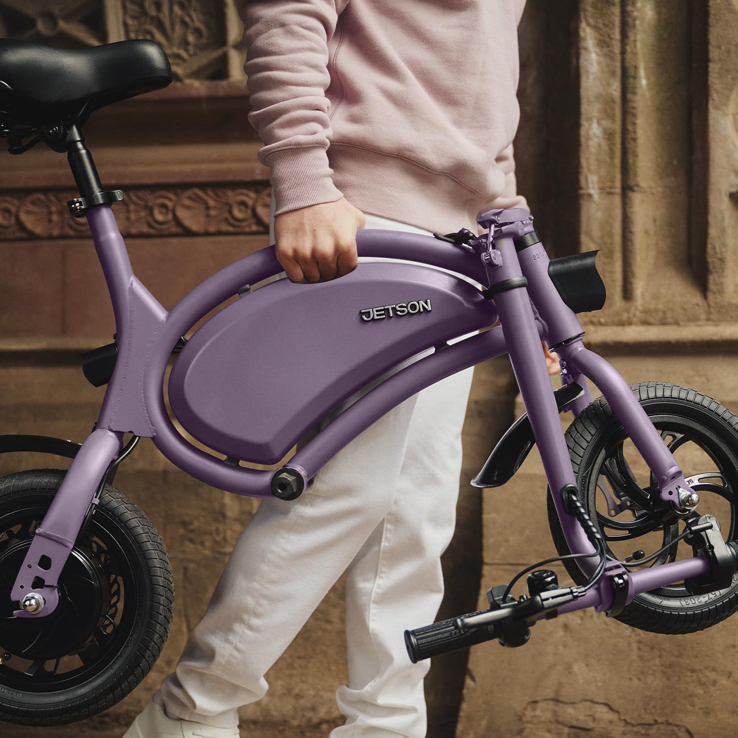 Jetson Bolt Electric Bike, Foot Pegs, Easy-Folding, Built-In Carrying Handle, Twist Throttle, Cruise Control, Up To 15.5 MPH, Ra