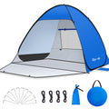 Glymnis Pop Up Beach Tent Instant Portable Sun Shade Shelter (L) 3-4 Persons UPF 50+ with Extendable Floor Zipper Door Automatic