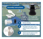 Aftermarket Black 1.5'' Shaft Cooler Drain Plug Assembly For Coleman Xtreme Coolers 50 Qt, 58 Qt, 82 Qt 5010005241 (2)