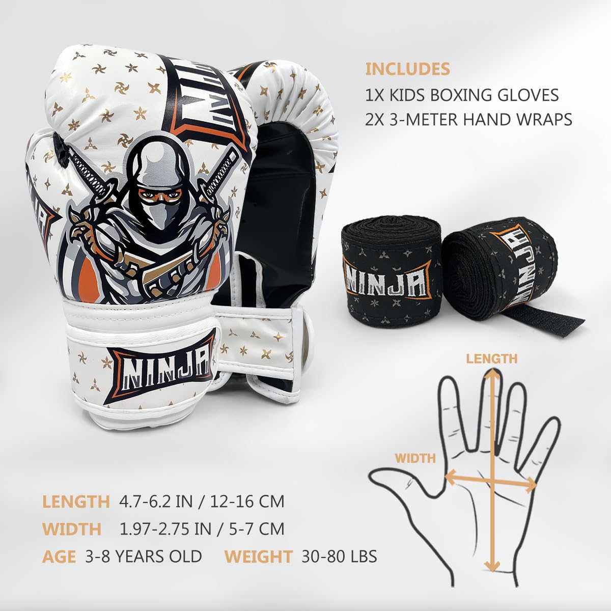 Ragecamel Kids Boxing Gloves For 3-8 Years With Handwraps - Boost Confidence And Interest In Boxing, Ideal Gift For Birthdays An