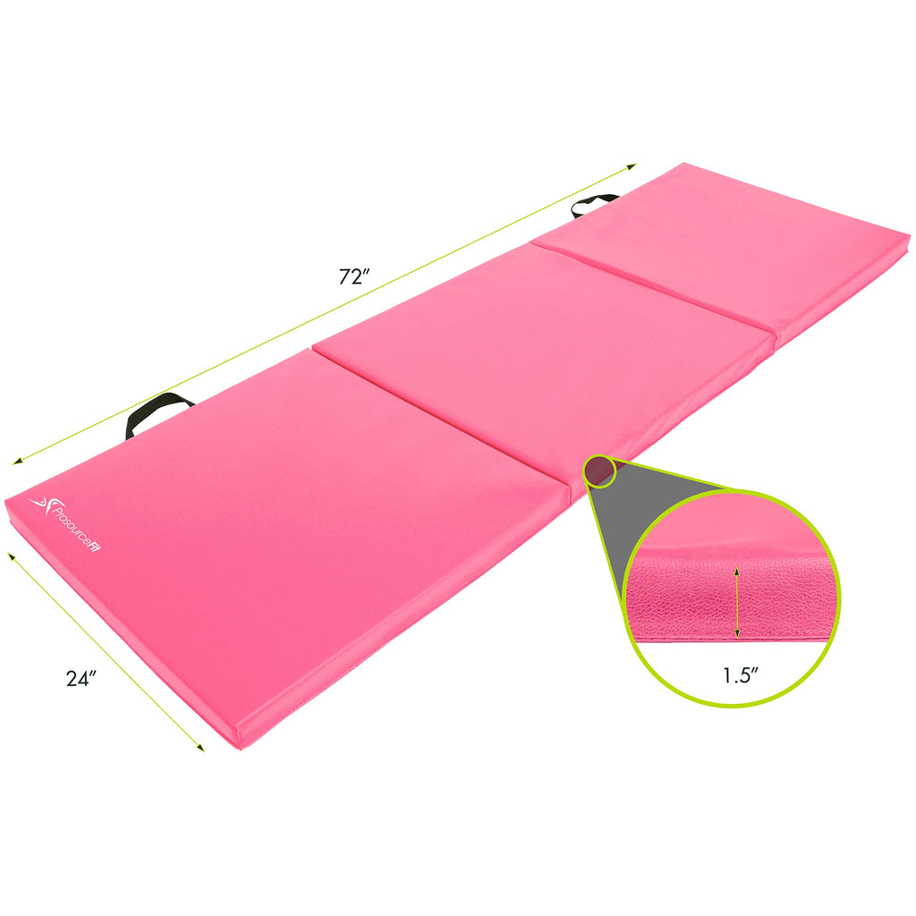 Prosourcefit Tri-Fold Folding Exercise Mat - Pink