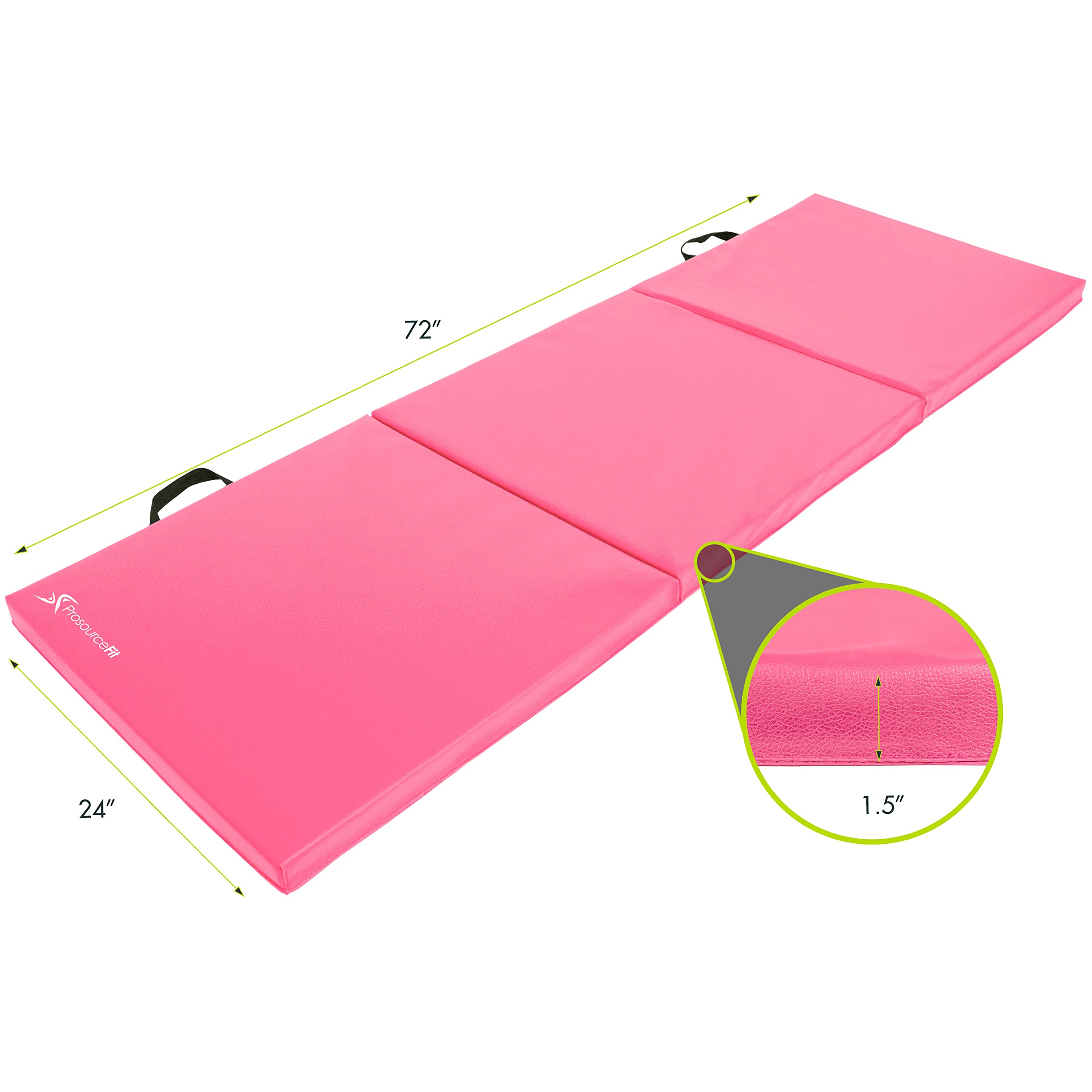 Prosourcefit Tri-Fold Folding Exercise Mat - Pink