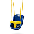 SwingNSlide WS 4001B Plastic Infant Swing with Nylon Rope Swing Set Attachment, Blue w/Yellow