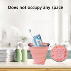 Collapsible Cup-Silicone Small Foldable Cups-Expandable Folding Drinking-Reusable Portable Mugs-Cup With Lids For Travel, Campin