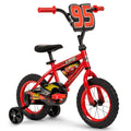 Huffy Disney Pixar Cars 12 Inch Kids Bike, Ideal for Ages 3-5 Years Old, Training Wheels Included, EZ Build Assembly, Fun and P