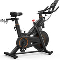 Merach Magnetic Exercise Bike, Heavy Duty Stationary Bike with Automated Resistance, 350 Lbs Weight Capacity, Low Noise Indoor W
