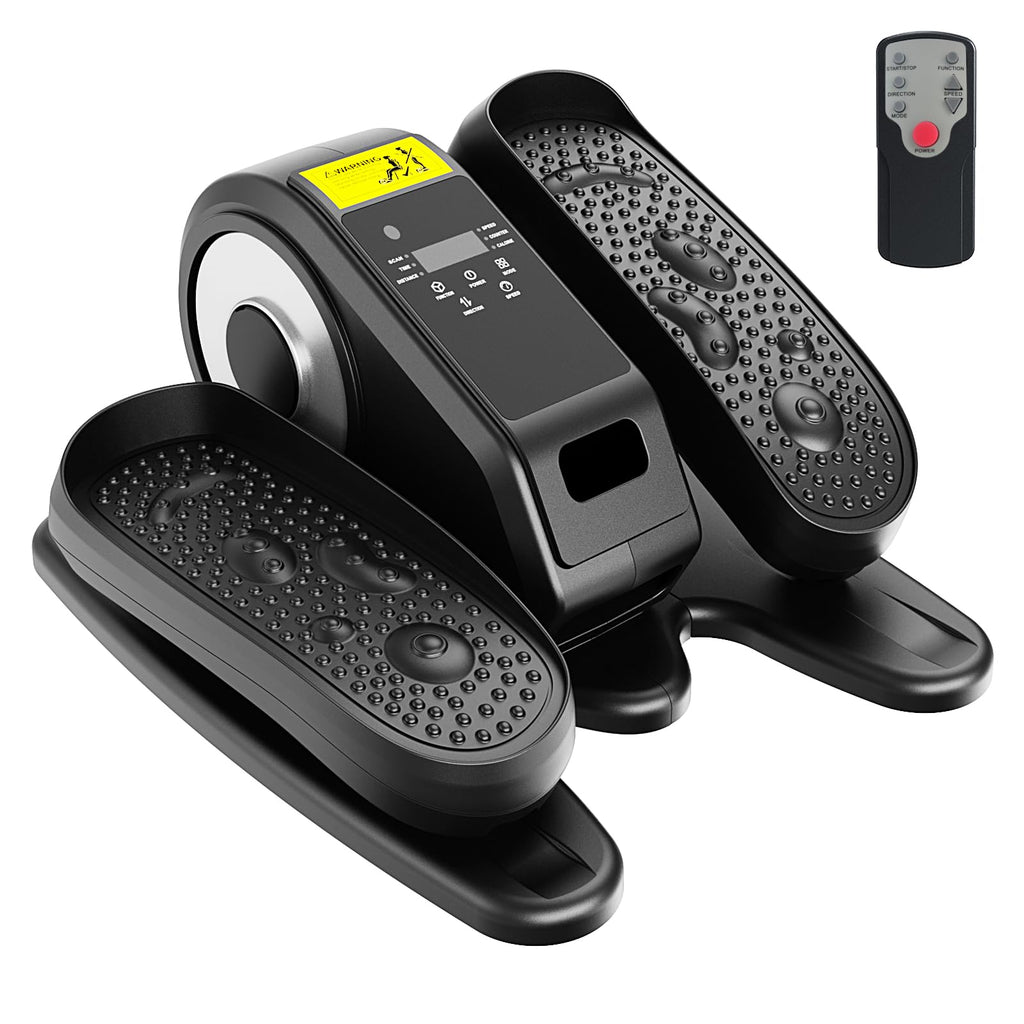 Dqgm Motorized Under Desk Elliptical Pedal Exerciser - Compact Seated Leg & Foot Trainer With Remote Control - Quiet Electric Ex