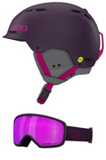 Giro Trig MIPS Combo Pack Ski Helmet - Snowboarding Helmet with Matching Goggles Matte Pink Street/Millie Urchin S (52-55.5cm)