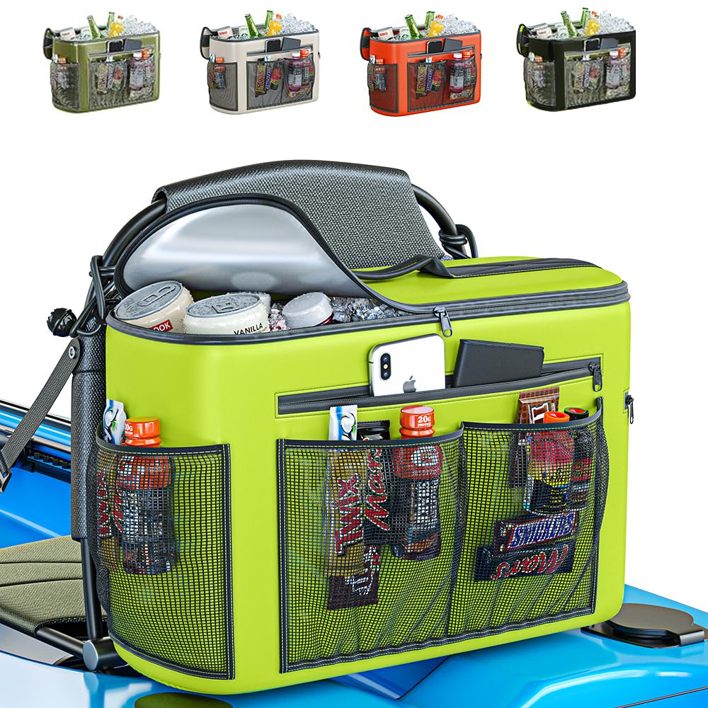 Skywin Kayak Cooler Behind Seat - Waterproof Kayak Seat Back Cooler For Kayaks - Compatible With Lawn-Chair Style Seats, Kayak A