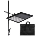 Redcamp Folding Swivel Campfire Grill, Portable Fire Pit Grill Grate Over Fire Pit, Heavy Duty Steel Grate & Camp Fire Rack With