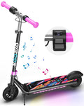 Gyroor Electric Scooter for Kids, E-Throttle 150W Motor LED Display, H30Max-Pink