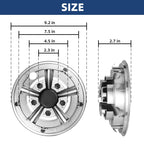 Nokins Golf Cart Hubcaps 8 Inch Set Of 4, Club Car/Ezgo/Yamaha Tires Wheel Covers,Chrome Accessory & Accessories