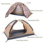 Geertop Lightweight Backpacking Tent 4 Season Ultralight Waterproof Camping Tent Double Layer Easy Setup Tent For Outdoor Huntin