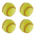 OMYOPY Official Size Softballs 12 Softballs Fastpitch Practice Softballs, Unmarked & Leather Covered Training Ball for Games, Pr