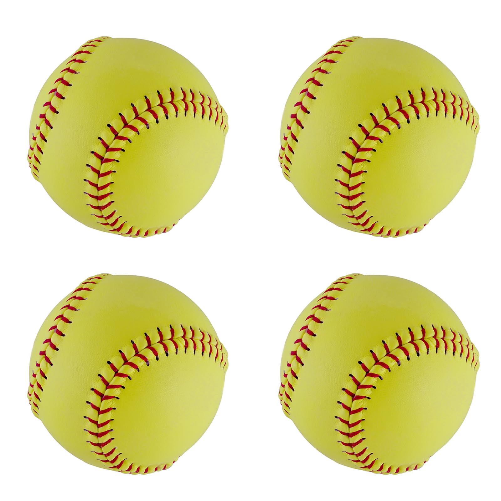 OMYOPY Official Size Softballs 12 Softballs Fastpitch Practice Softballs, Unmarked & Leather Covered Training Ball for Games, Pr