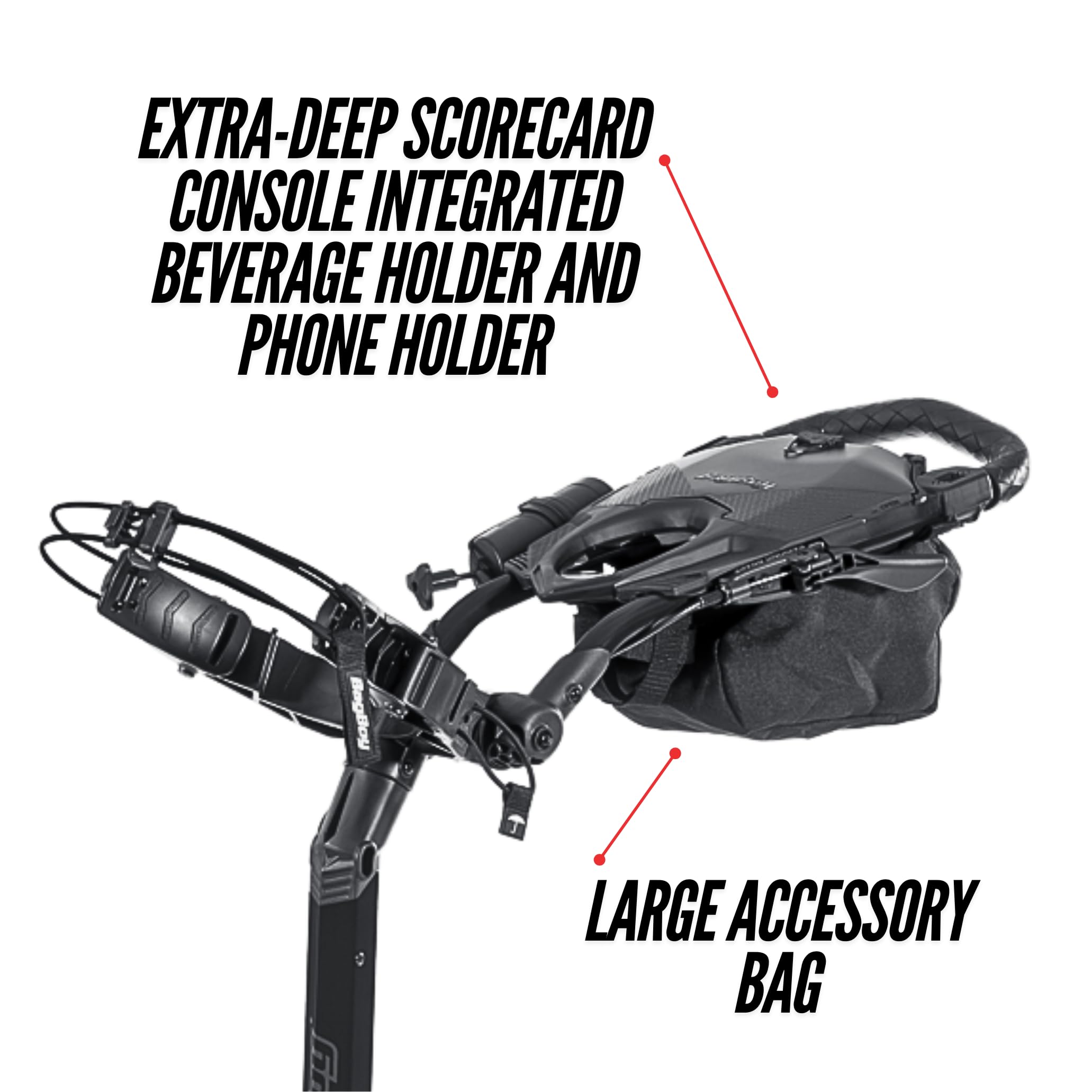Bag Boy Quad Pro Push Cart, Royal/Black