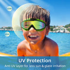 Freela Kids Goggles, Swim Goggles For Kids 3-15, Kids Toddler Goggles For Boys Girls Pool Beach Child Swimming Goggles With Uv P
