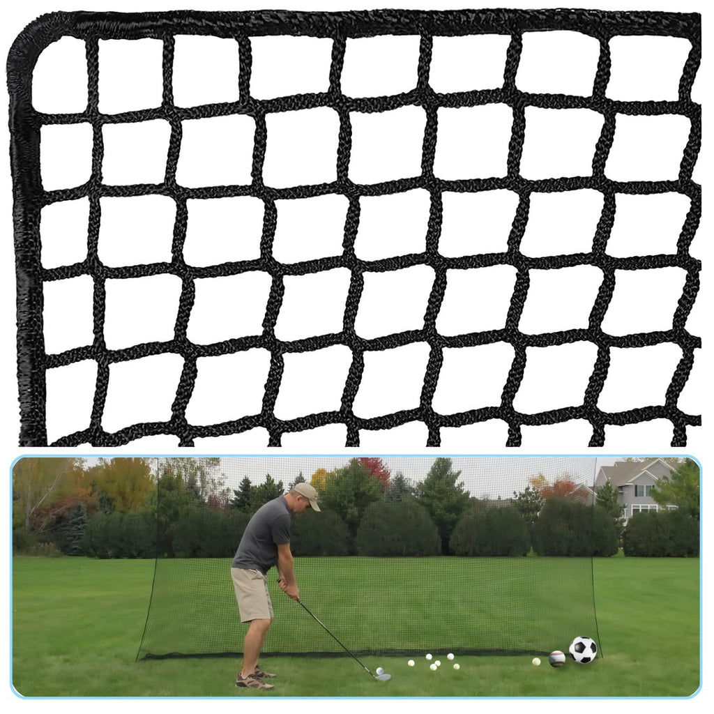 Iuzeai 10X20Ft Golf Netting High Impact Golf Practice Net(Net Only), Golf Sports Netting Barrier Nets, Heavy Duty Nylon Netting 