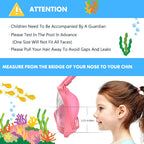 Ezire Kids Snorkel Mask Full Face, Snorkeling Gear For Kids 2-14 With Camera Mount, 180 Degree Panoramic View Snorkeling Set Ant