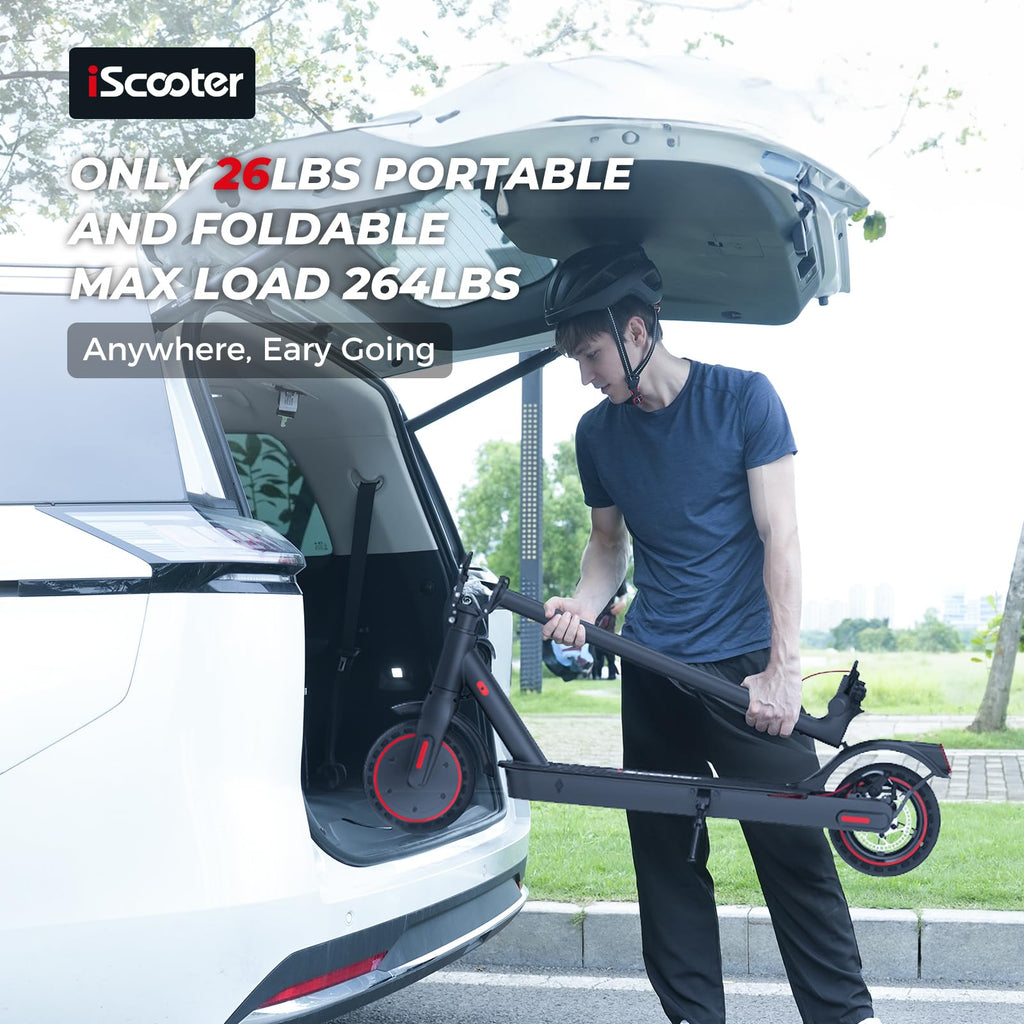 iScooter Electric Scooter for Adults, 17 Miles Range, 19 Mph Top Speed, Foldable Scooter Electric with 8.5 Solid Tire, Smart A