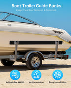 Jy Performance 57 In Boat Trailer Guides Bunk Carpeted, Adjustable Boat Guide-On Hot Dip Galvanized Finish For Ski Boat, Fishing