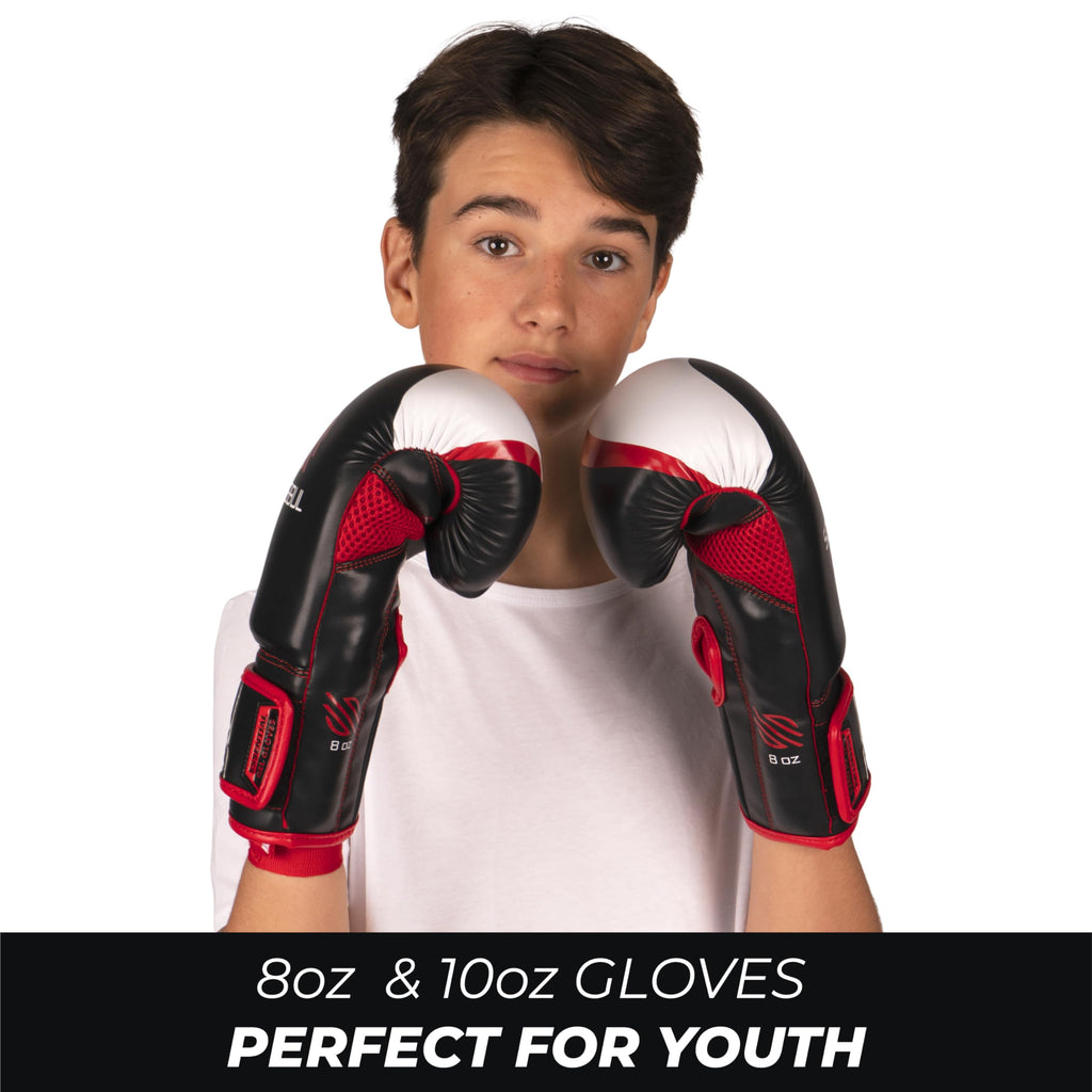 Essential Boxing Gloves Red 8-Oz