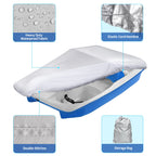 Icover Pedal Boat Cover, Fits 3 Or 5 Person Paddle Boat Water Proof Heavy Duty Boat Cover, Grey