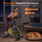 OWLSKY Exercise Bike with APP, Magnetic Resistance Indoor Cycling Bike, 300 lbs Capacity Quiet Stationary Bike for Home Gym Card