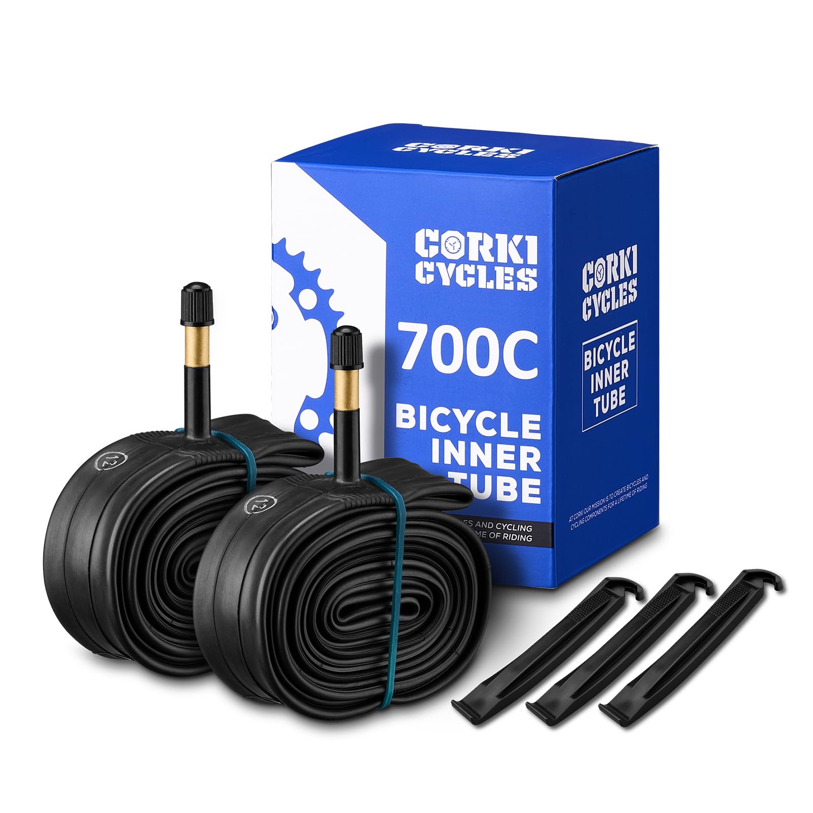Corki Cycles 700C Bike Tire Inner Tubes 700 X 35C 37C 38C 40C 42C 43C Schrader Valve 48Mm, Heavy Duty 28 Inch Bicycle Tube For R