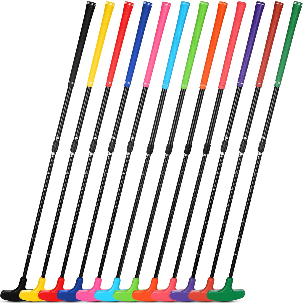 Liliful 12 Pack Golf Putters For Kids Two Way Mini Golf Putter With 12 Golf Balls Bulk Putter For Right Or Left Handed Golfers A