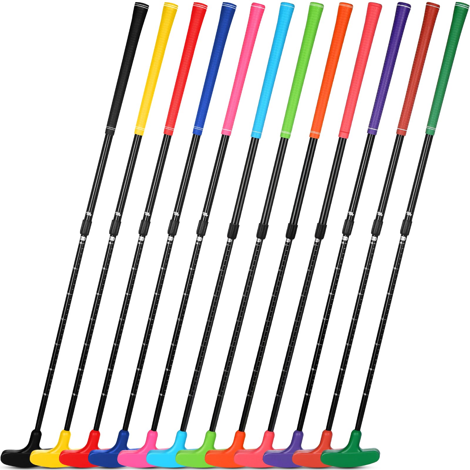 Liliful 12 Pack Golf Putters For Kids Two Way Mini Golf Putter With 12 Golf Balls Bulk Putter For Right Or Left Handed Golfers A