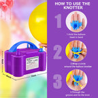 Electric Balloon Pump,110V 600W Balloon Blower Inflator Dual Nozzle Air Pump Balloons Inflator For Decoration, Party, Sport,Gift