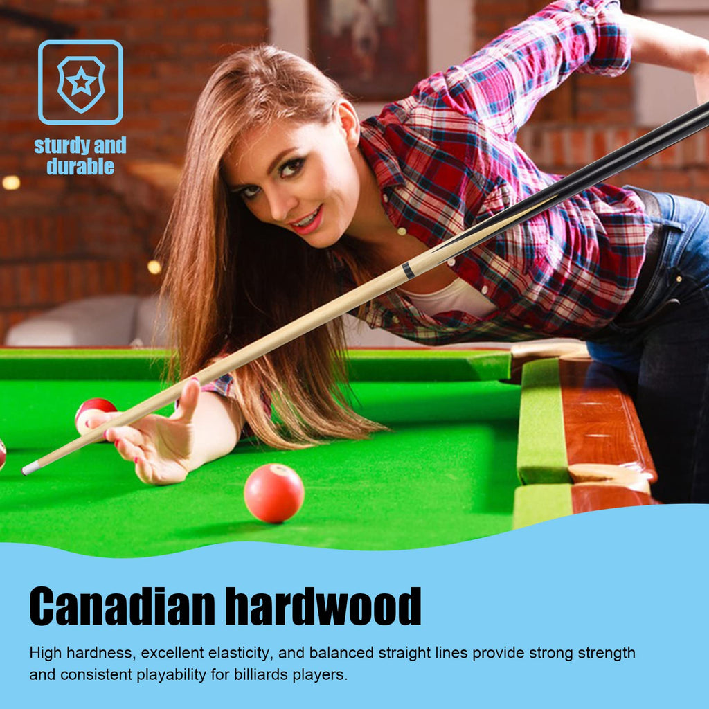 Vanlan Billiard House Cue Sticks Pool Cues 2-Piece 48 Inches Billiard Tips 13Mm House Bar Billiard Cue Sticks Hardwood Cues Set