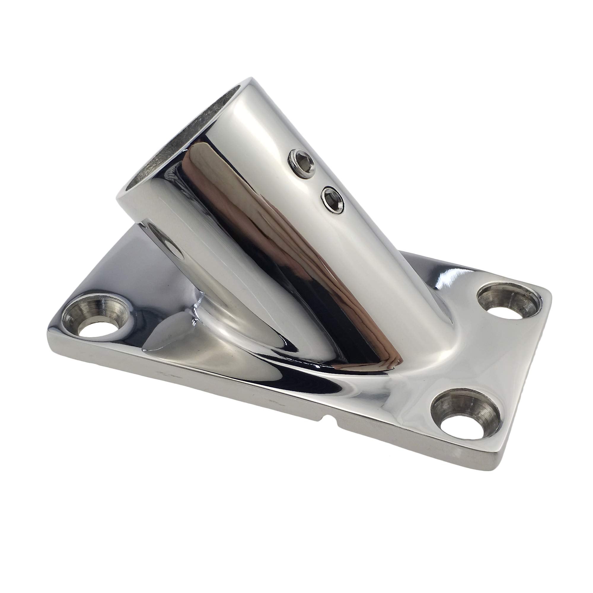 NRC&XRC Boat Hand Rail Fitting-45Degree 7/8 inch Rectangular Base-Marine 316 Stainless Steel usd by Boats/Awning