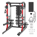 GarveeLife Power Cage, 2000 LB Power Rack with Dual Pulley Cable Crossover, Multi-Function Home Gym Squat Rack with Attachments,