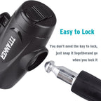 Titanker Bike Locks With Keys, Bike Lock Cable 4 Feet Coiled Secure Bike Cable Lock With Mounting Bracket, 12 Inch Diameter
