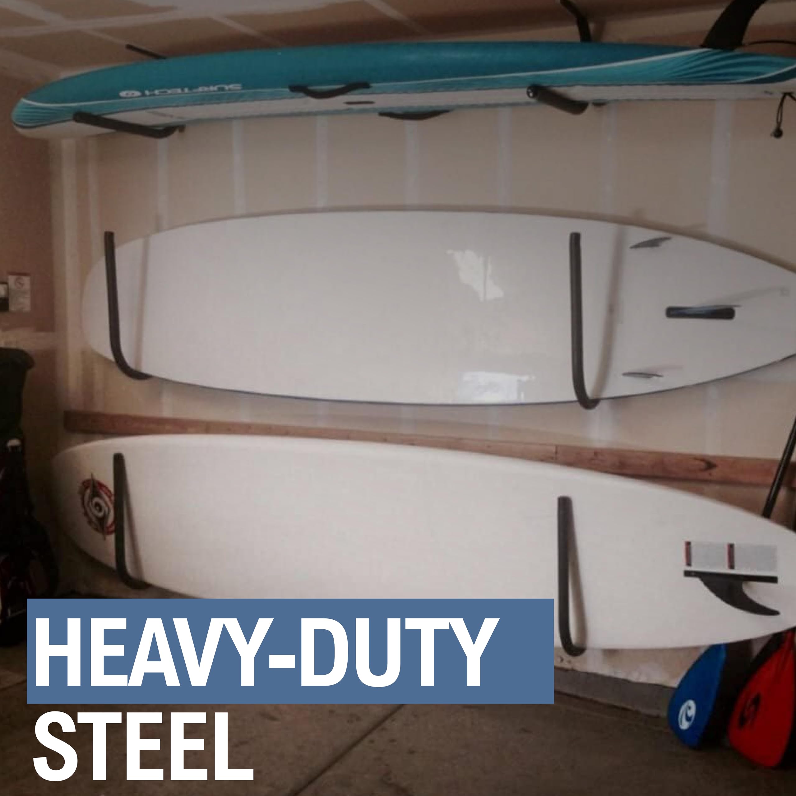 Storeyourboard Sup And Surfboard Ceiling And Wall Storage Rack, Overhead Mount For Garage And Home