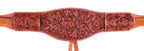 Challenger Horse Western Floral Tooled Leather Rear Flank Saddle Cinch W/Billets 9772Fl