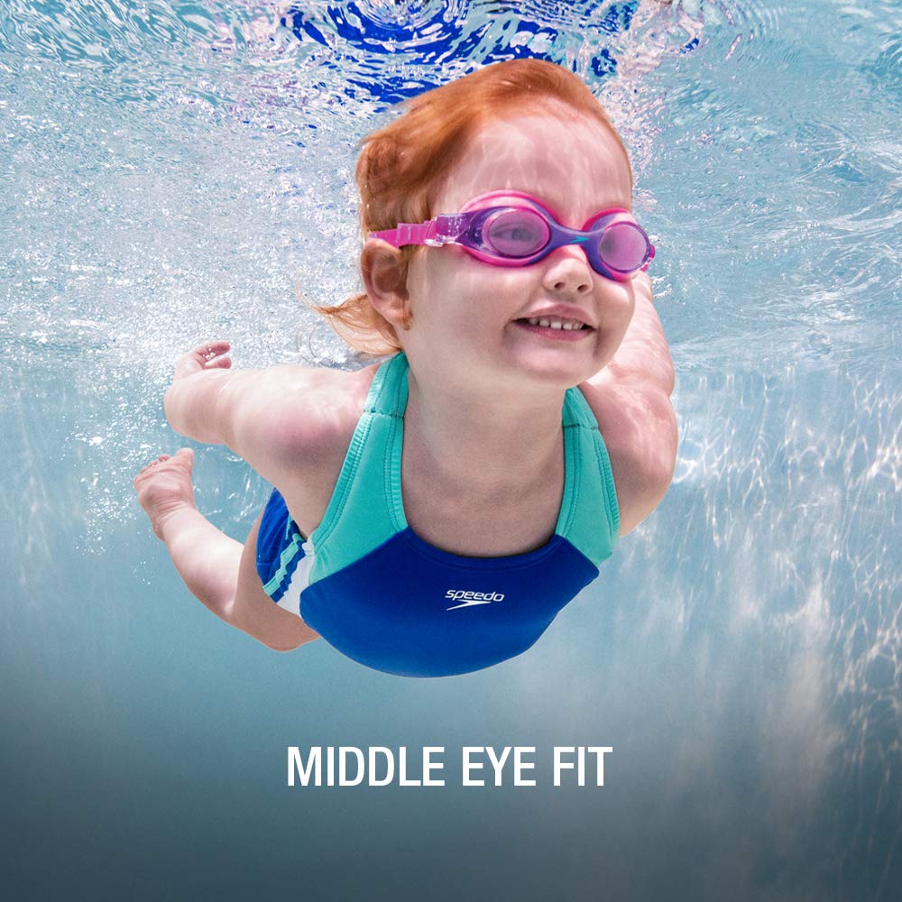 Speedo Unisex-Child Swim Goggles Skoogle Ages 3 - 8,Red/White/Blue