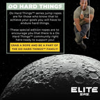 Elite Srs Do Hard Things Beaded Jump Rope - Adjustable Bead Jump Ropes For Fitness - Unbreakable Handles And Shatterproof Beads