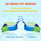 Keary 2 Pack Kids Swim Goggles Swimming Goggles For Toddler Children Girls Boys Youth, Anti-Fog Waterproof Uv Protection No Glar