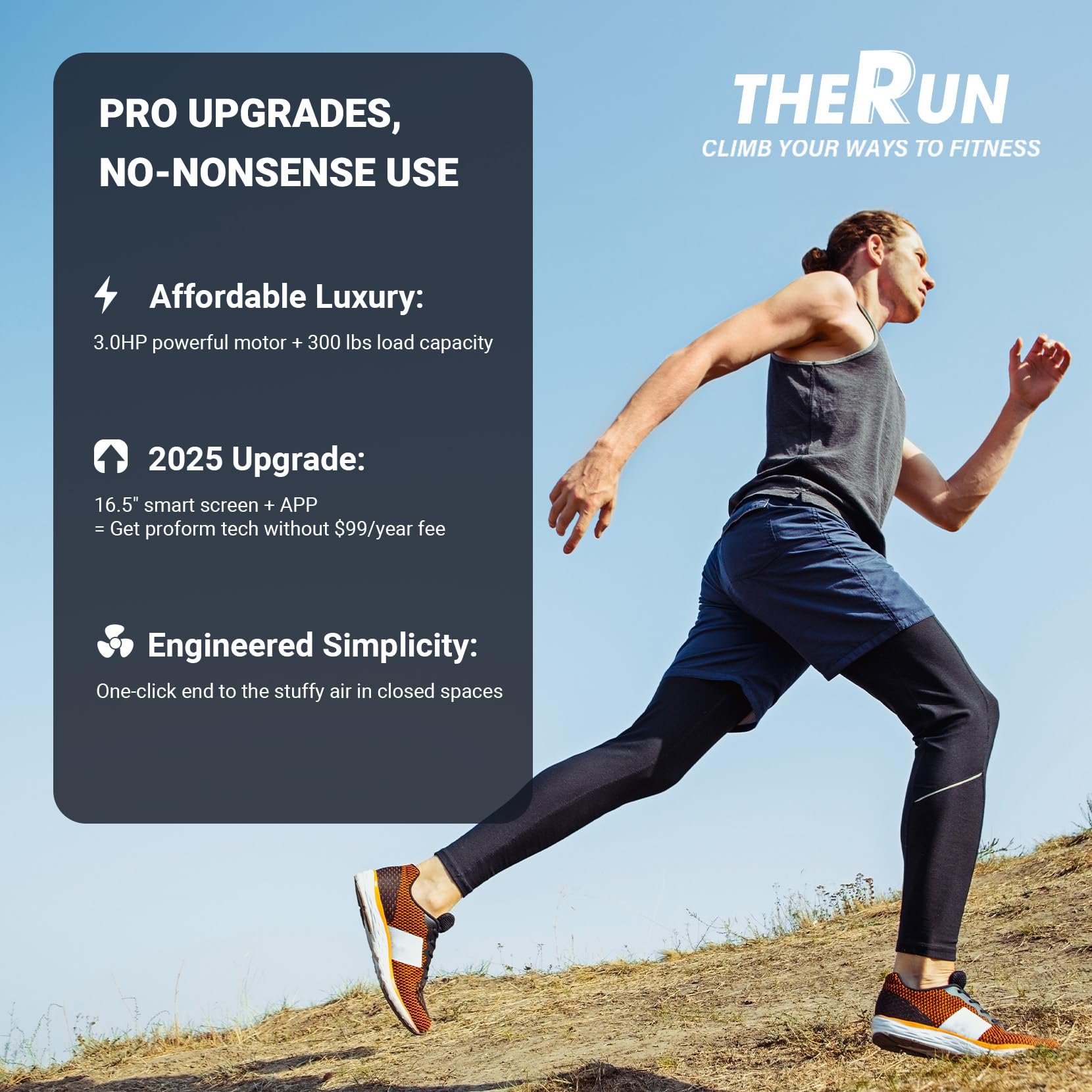 THERUN Treadmills for Home, Walking Pad with Auto Incline 0-15%, Workout Equipment for Running & Walking, Folding Treadmill with