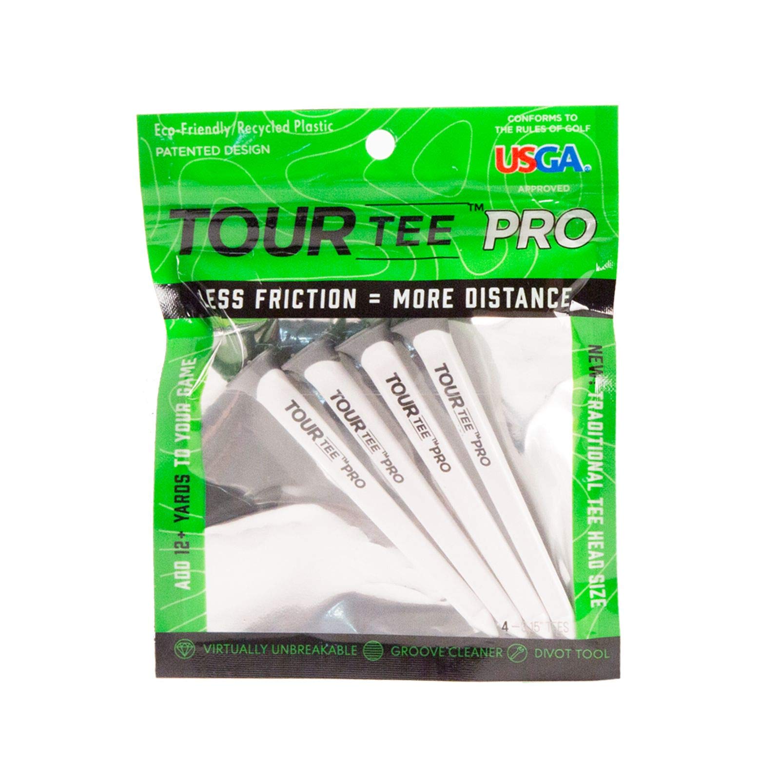 CMC Design Tour Tee Pro Pack - Frictionless Golf Tees for More Distance & Consistent Yards - Reusable, Made with Recycled Plasti