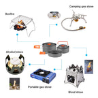 Yeto Camping Cookware Set Hard-Anodized Aluminum Foldable Backpacking Camping Pots And Frying Pans Cooking Camp Kitchen Camping