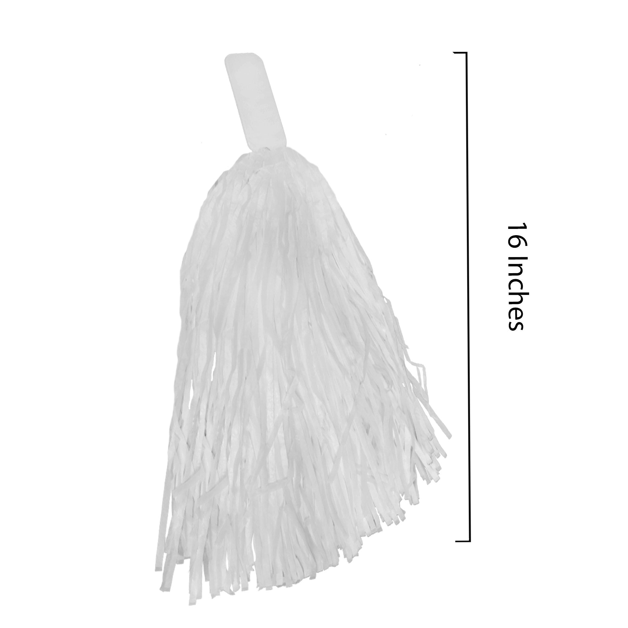 Windy City Novelties Cheerleader Pom Poms - 12 Pack (White)