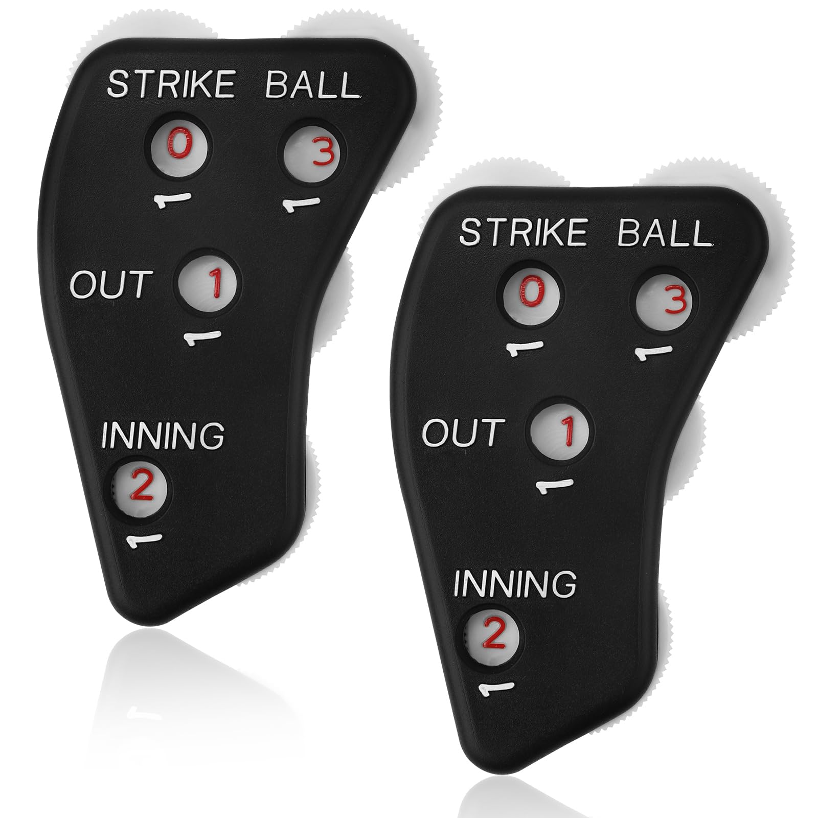 TOYMIS 4pcs Baseball Umpire Indicators, 4 Wheel Baseball Umpire Clicker Sports Counter Clicker to Record Strikes Balls Outs & In