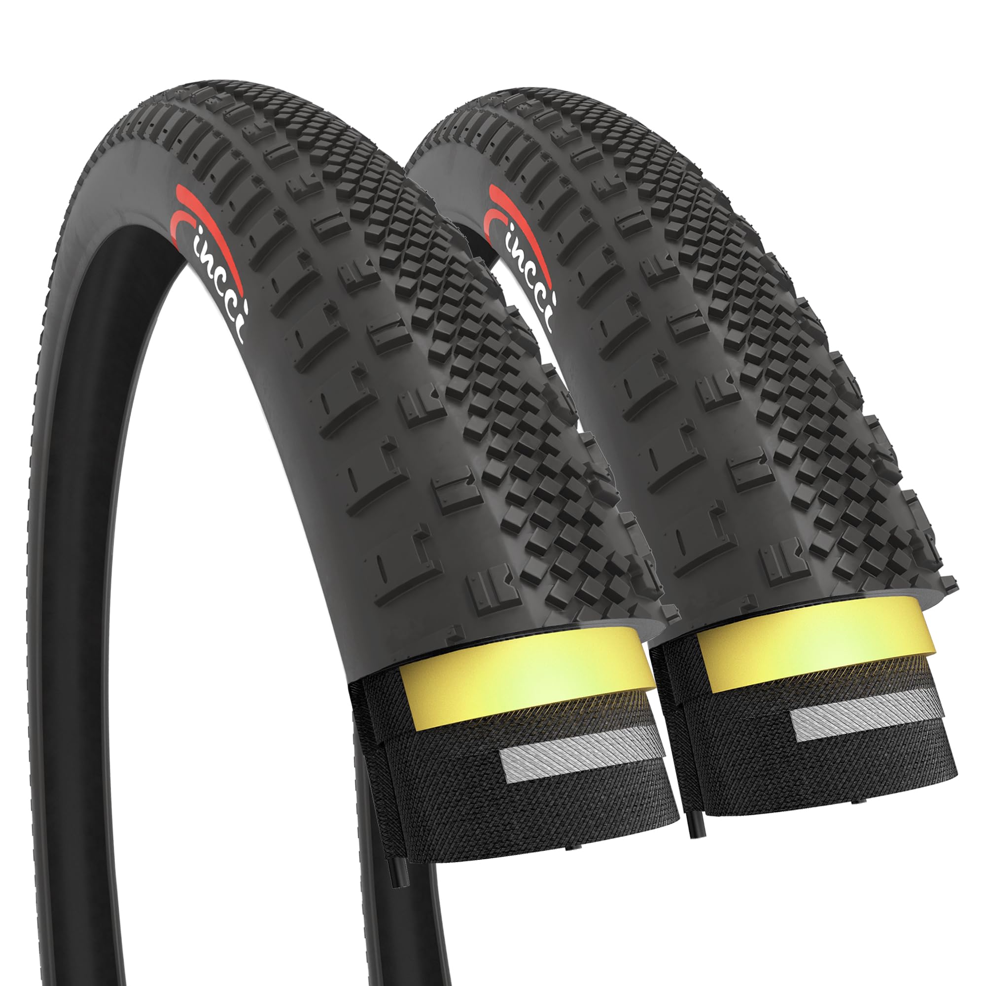 Fincci Pair Bike Tires 700X38C 40-622 With 1Mm Antipuncture Protection For Electric Road Gravel Mtb Mountain Hybrid Bike Bicycle